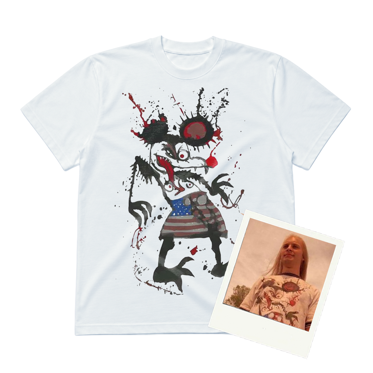 CRAZY MICK'S RAT WHITE CLASSIC TEE