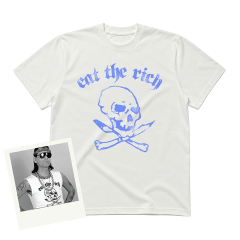 EAT THE RICH WHITE CLASSIC TEE