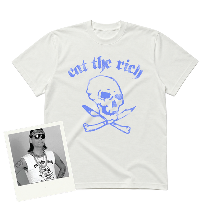 EAT THE RICH WHITE CLASSIC TEE