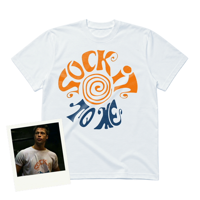 SOCK IT TO ME WHITE CLASSIC TEE